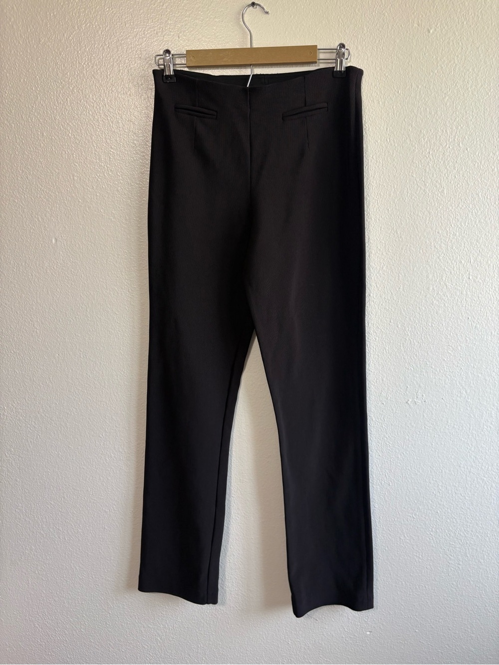 Equestrian‎ Size Medium Black Ribbed Knit Straight Leg Pants Western Riding